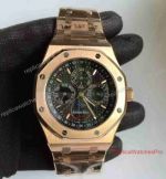 Audemars Piguet Royal Oak Swiss Replica Perpetual Calendar Watch Rose Gold Black